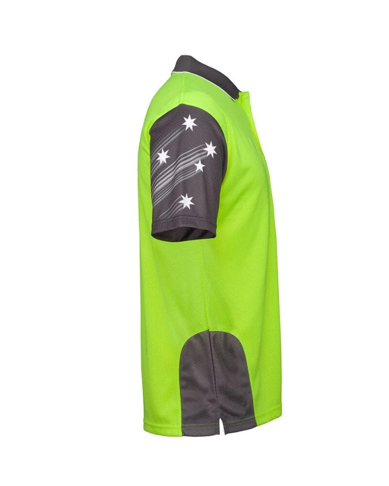 Hi Vis Southern Cross Polo - Lime/Charcoal - Image 5