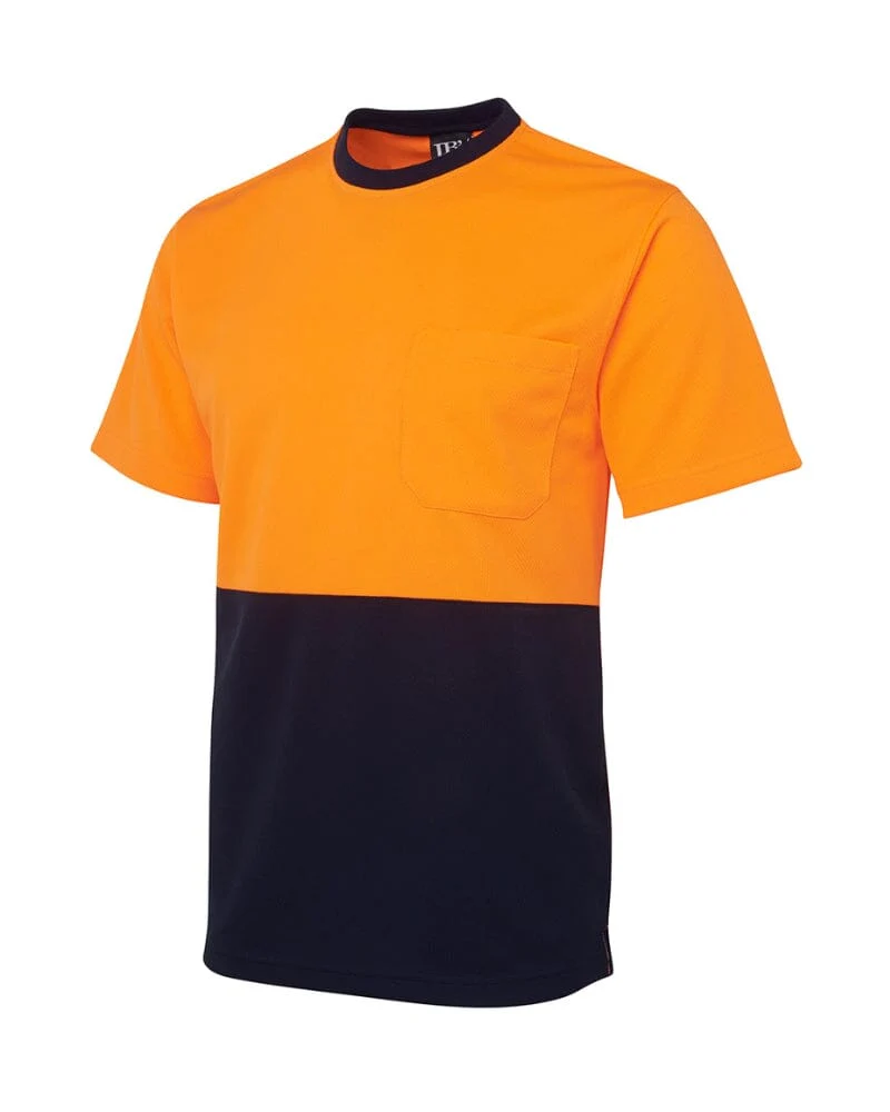 Hi Vis Trad T-Shirt - Orange/Navy - Image 2