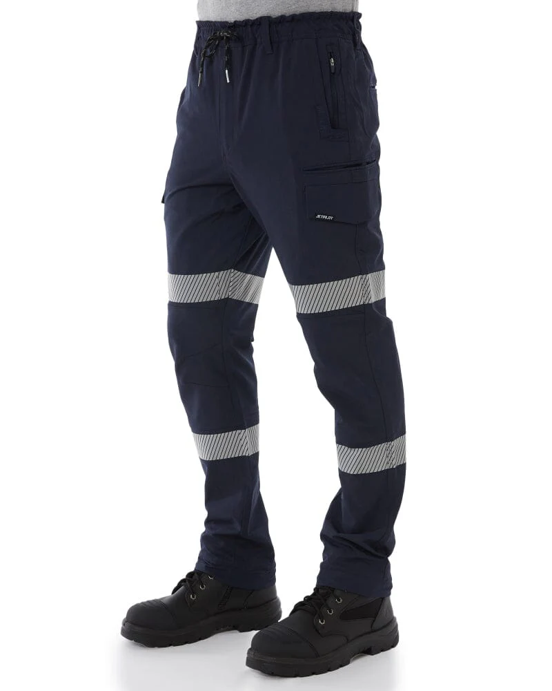 Jet-Lite Hybrid Taped Elastic Waist Cuff Pant - Navy - Image 3