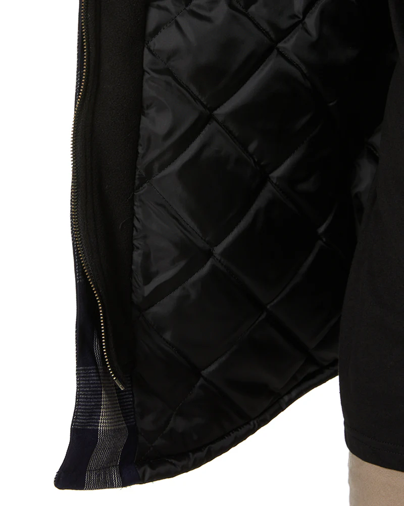 Quilted Flannel Jacket - Black - Image 6