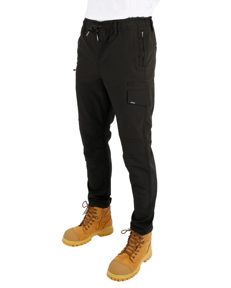 Tradies Jet-Lite Hybrid Elastic Waist Work Pants Value Pack - Black - Image 2