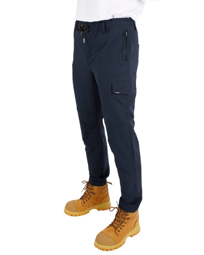 Tradies Jet-Lite Hybrid Elastic Waist Work Pants Value Pack - Navy - Image 2