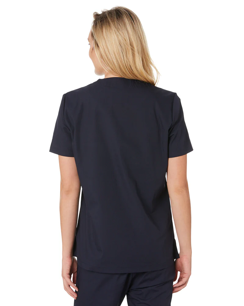 Ladies Scrubs Top - Navy - Image 4
