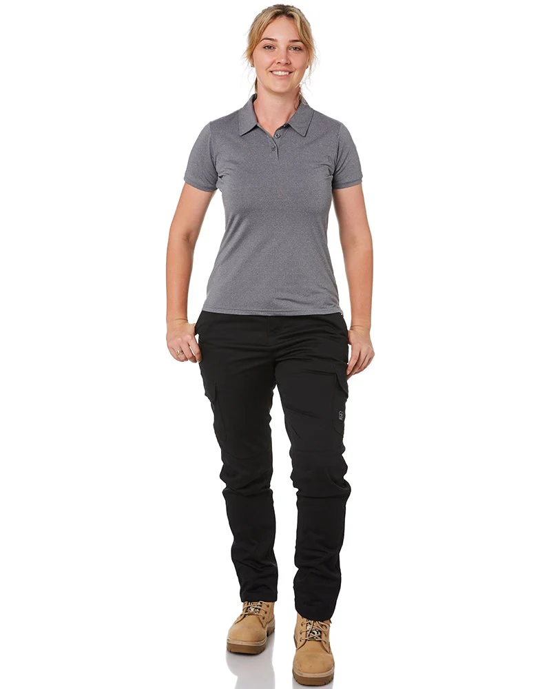 Ladies Staple Cargo Pants - Black - Image 2
