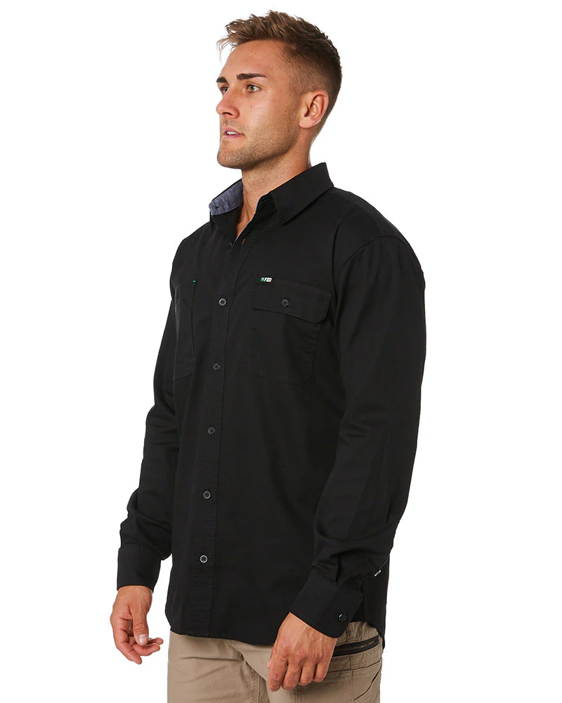 LSH-1 Stretch Work Shirt LS - Black - Image 3