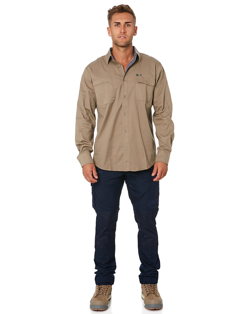 LSH-1 Stretch Work Shirt LS - Khaki - Image 2
