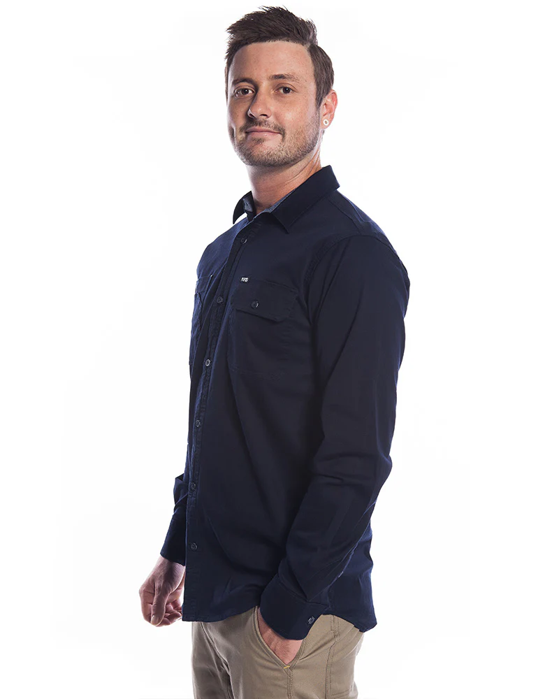 LSH-1 Stretch Work Shirt LS - Navy - Image 2