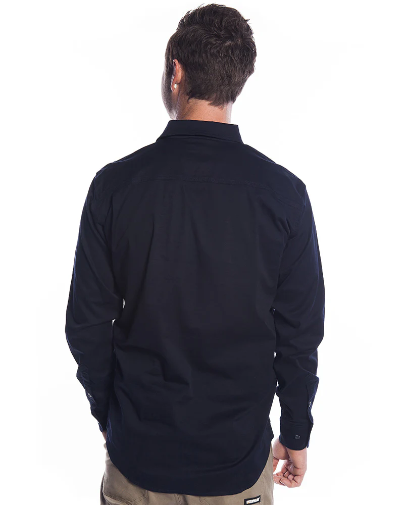 LSH-1 Stretch Work Shirt LS - Navy - Image 3