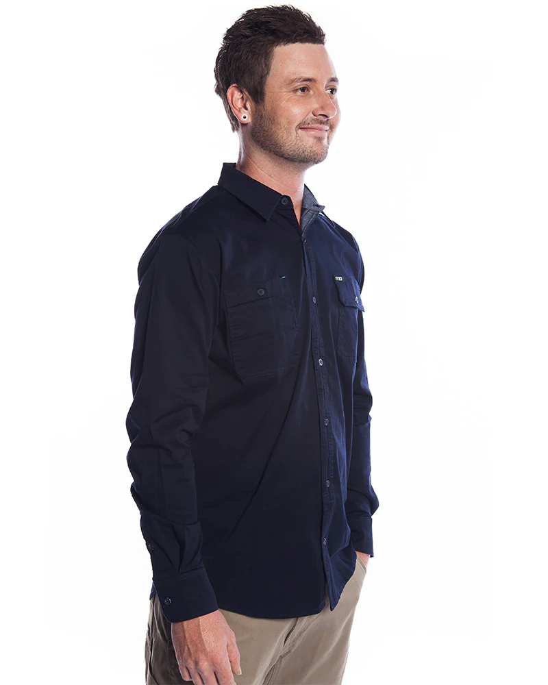 LSH-1 Stretch Work Shirt LS - Navy - Image 4