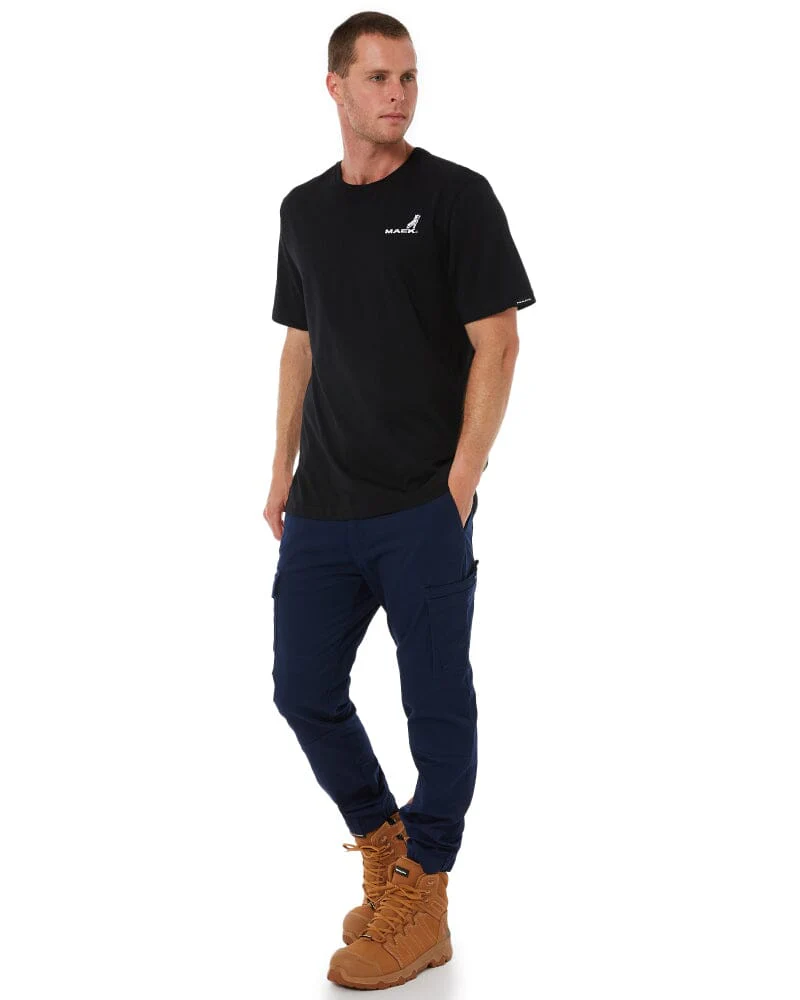Classic Cotton Crew Neck SS Shirt - Black - Image 2