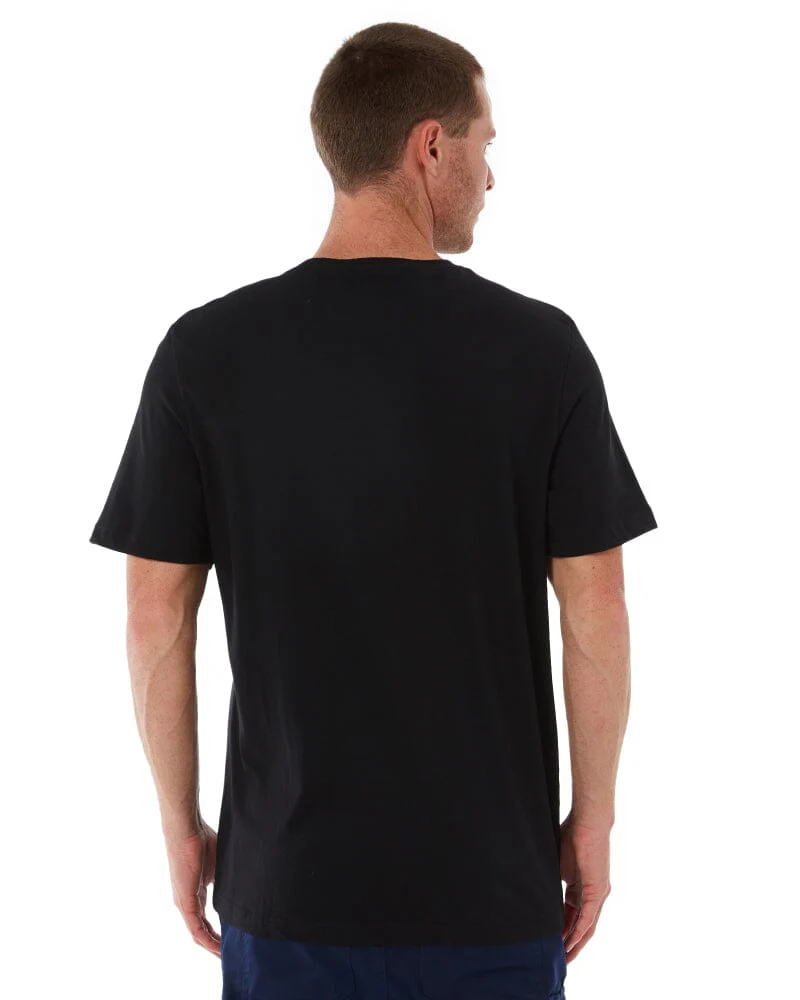 Classic Cotton Crew Neck SS Shirt - Black - Image 4