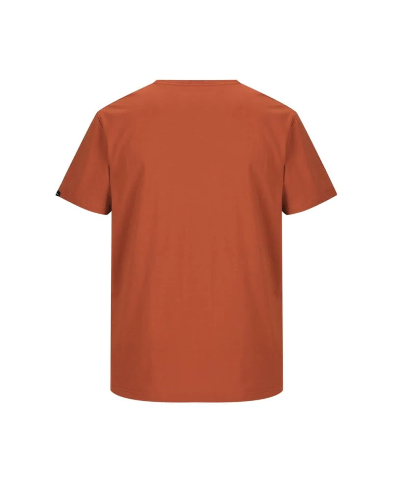 Classic Cotton Crew Neck SS Shirt - Intense Rust - Image 2