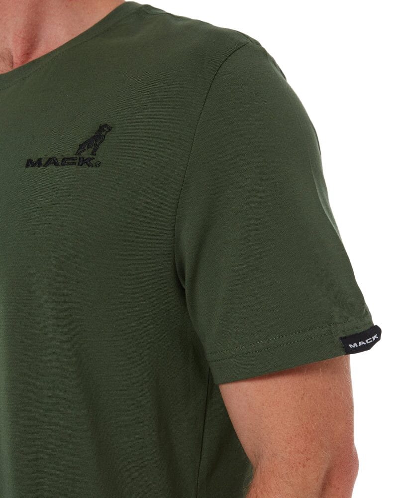 Classic Cotton Crew Neck SS Shirt - Military Green - Image 5
