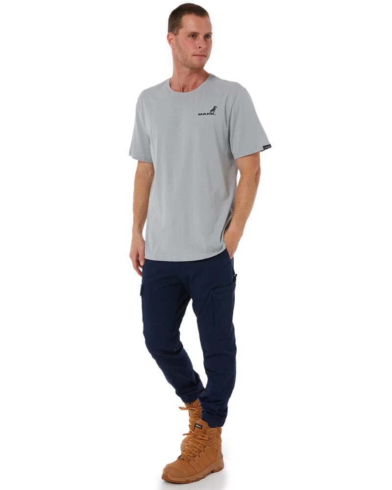 Classic Cotton Crew Neck SS Shirt - Steel Grey - Image 2