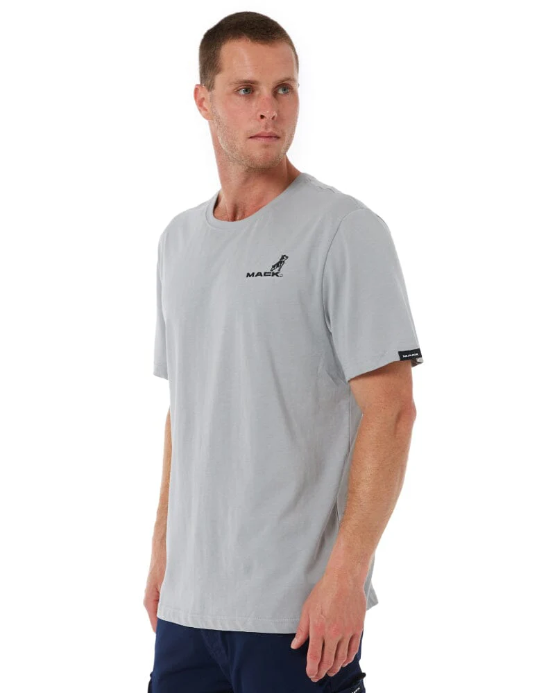 Classic Cotton Crew Neck SS Shirt - Steel Grey - Image 3