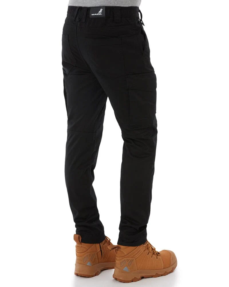 Elastic Waist Cuffed Pant - Black - Image 5