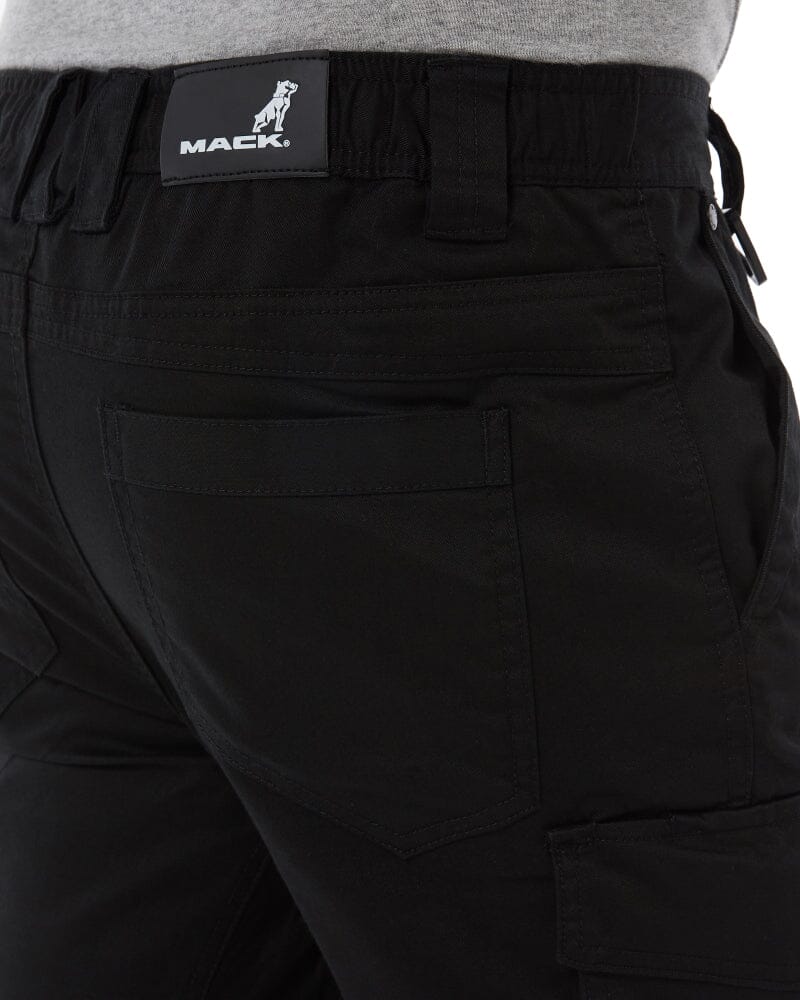 Elastic Waist Cuffed Pant - Black - Image 6