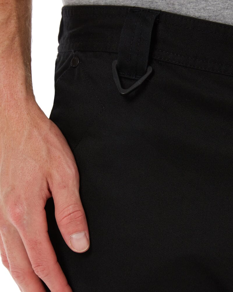 Elastic Waist Cuffed Pant - Black - Image 7