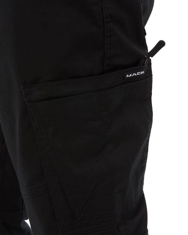 Elastic Waist Cuffed Pant - Black - Image 8