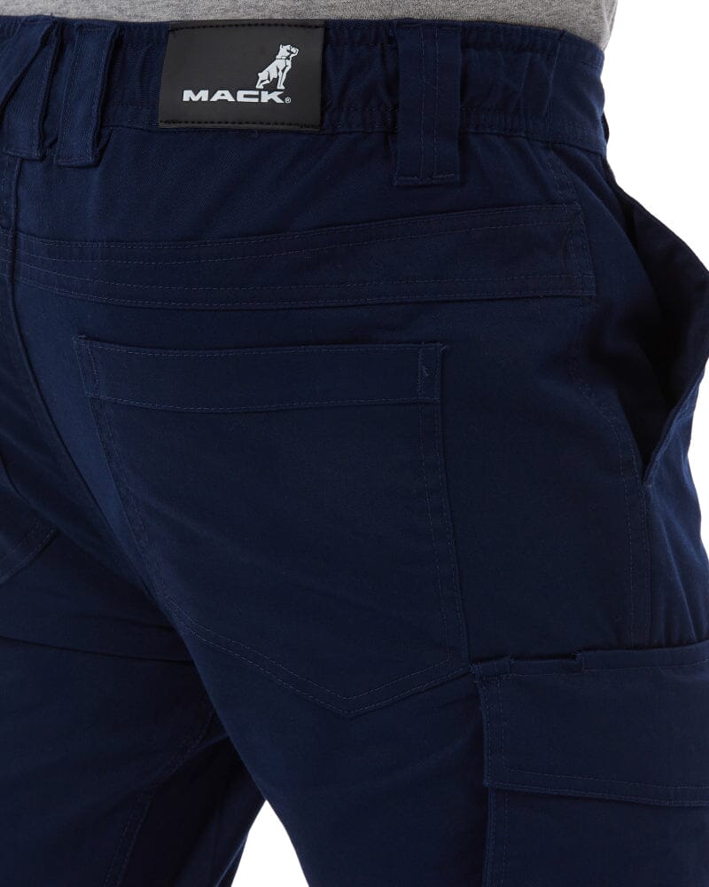 Elastic Waist Cuffed Pant - Navy - Image 6