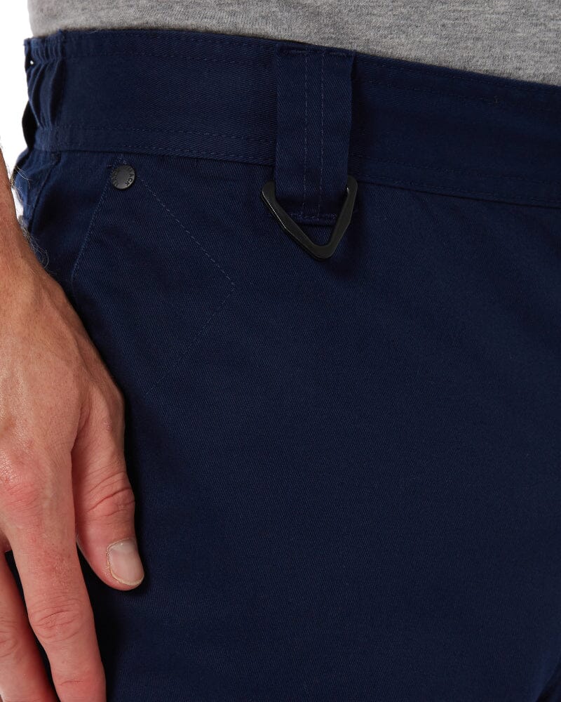 Elastic Waist Cuffed Pant - Navy - Image 7
