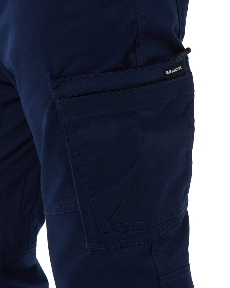 Elastic Waist Cuffed Pant - Navy - Image 8