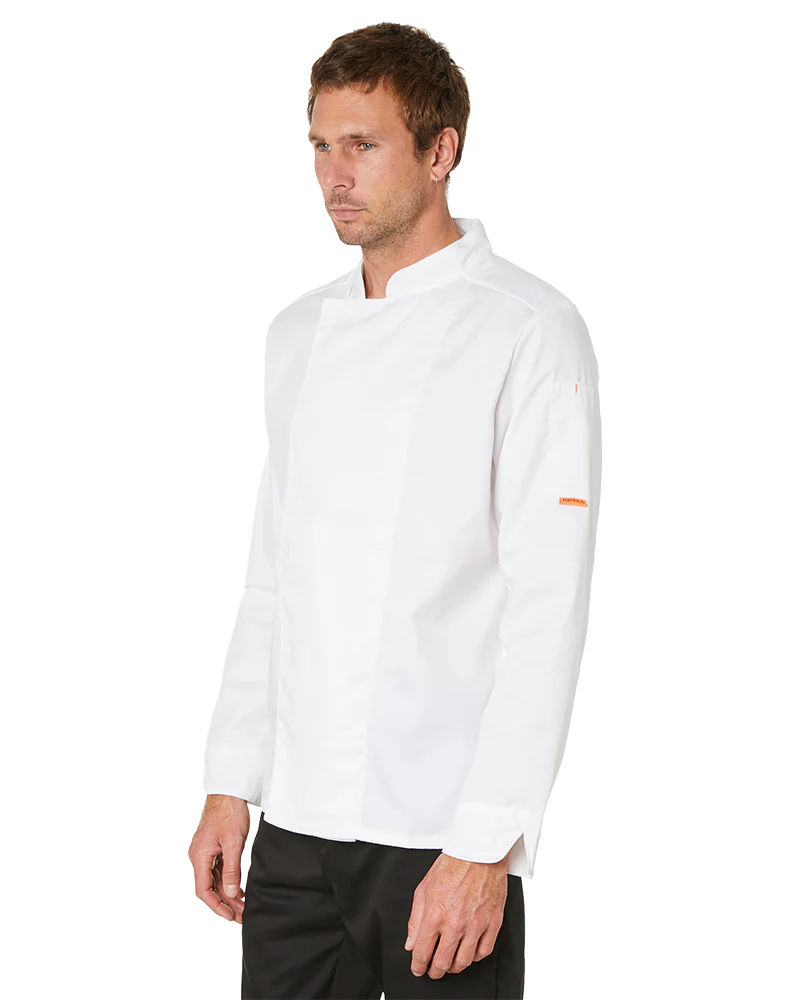 Mesh Air Pro LS  Chefs Jacket - White - Image 3