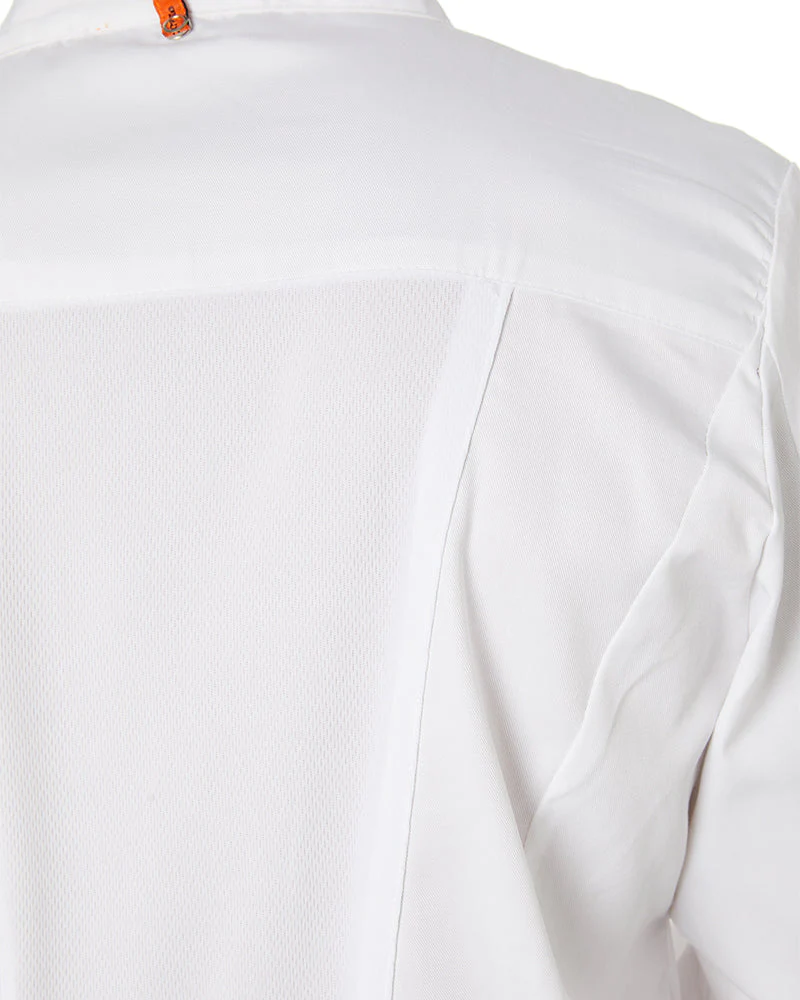 Mesh Air Pro LS  Chefs Jacket - White - Image 5