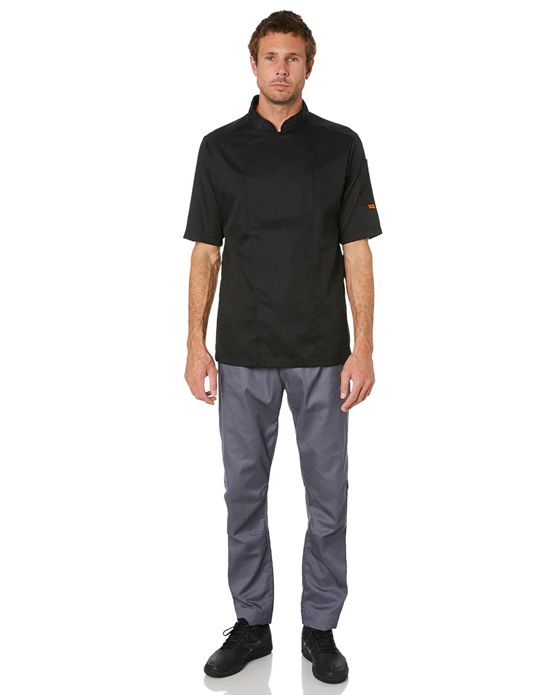Mesh Air Pro SS Chefs Jacket - Black - Image 2