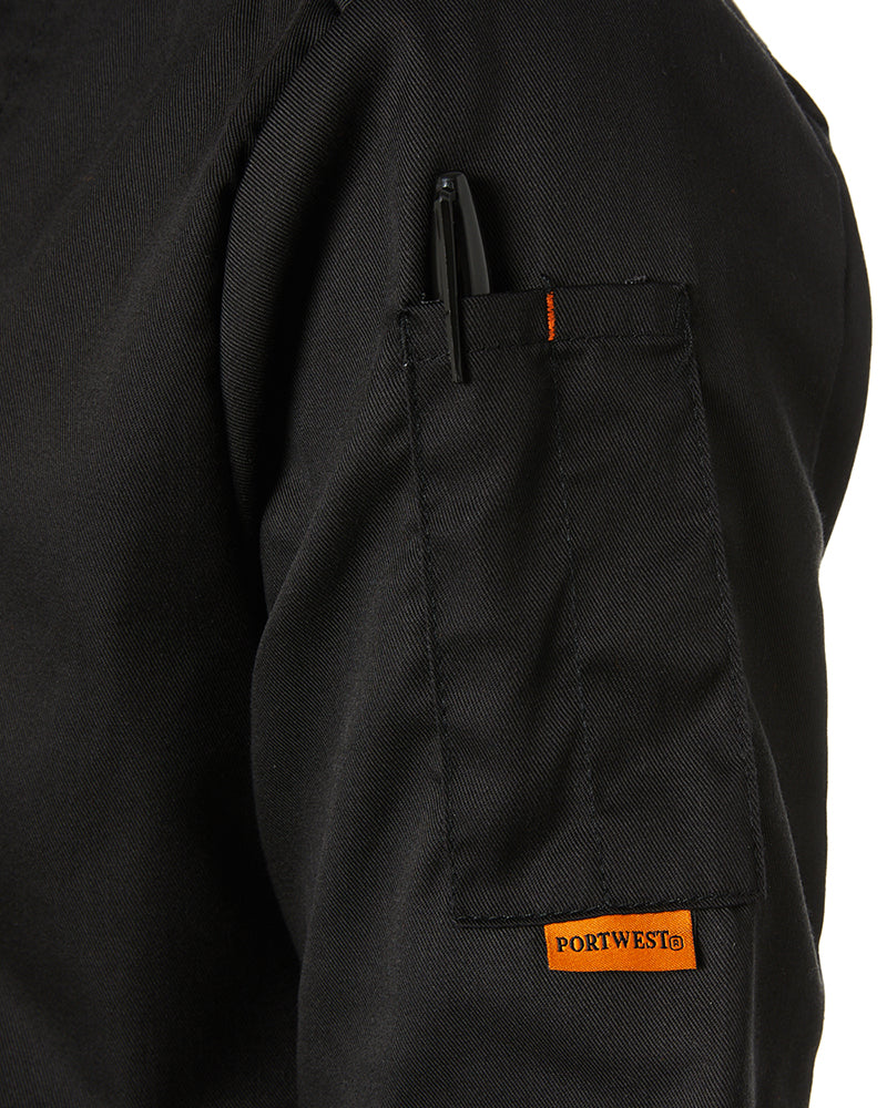 Mesh Air Pro SS Chefs Jacket - Black - Image 5
