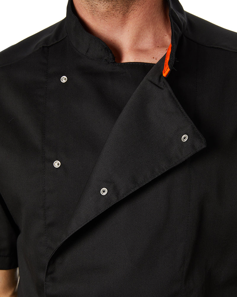 Mesh Air Pro SS Chefs Jacket - Black - Image 6