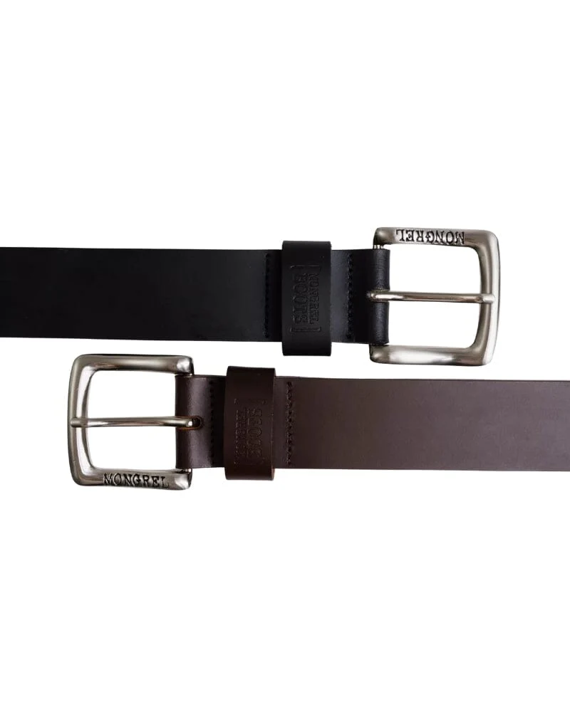 Mongrel Leather Belt - Black - Image 3