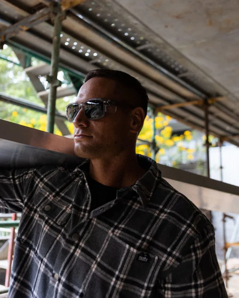 Big Kenneth Polarised Safety Glasses - Steel - Image 3