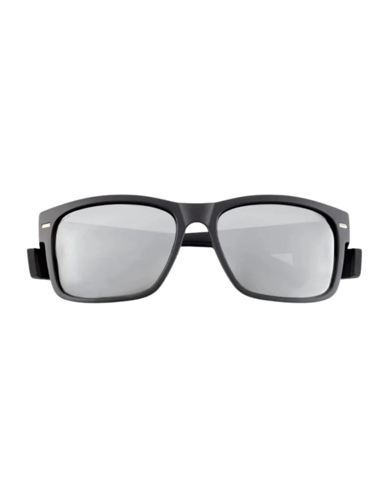 Kenneth Safety Glasses - Matte Black/Silver Mirror - Image 2