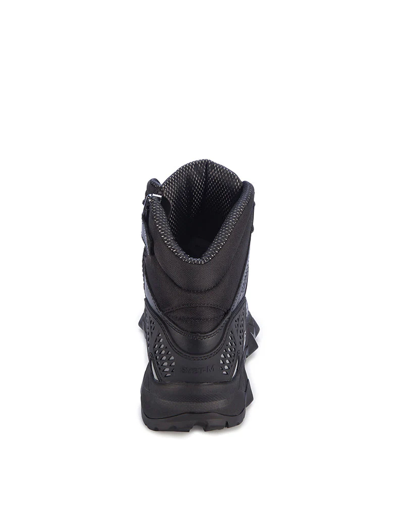 Octane Lace Up Safety Boot with Zip - Black - Image 3