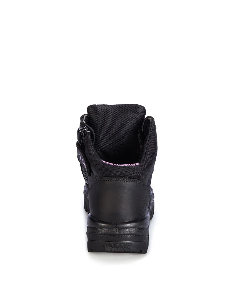Ladies Parkes Zip Side Safety Boot - Black - Image 3