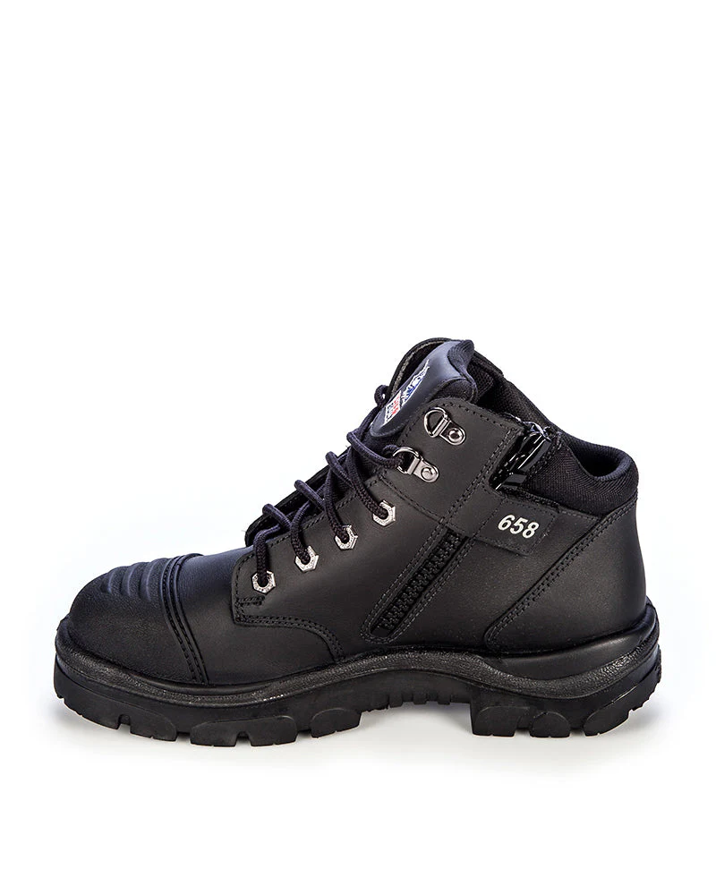 Parkes Zip Scuff Cap Safety Boot - Black - Image 2