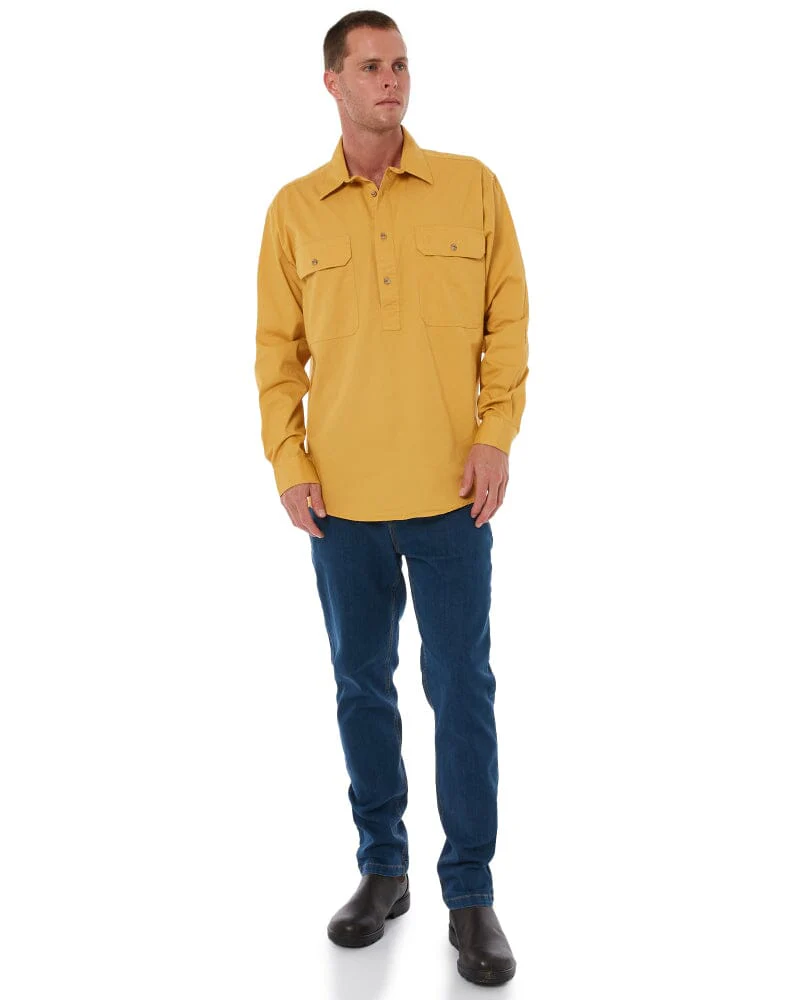 Closed Front Cotton Twill Shirt LS - Yellowstone - Image 2