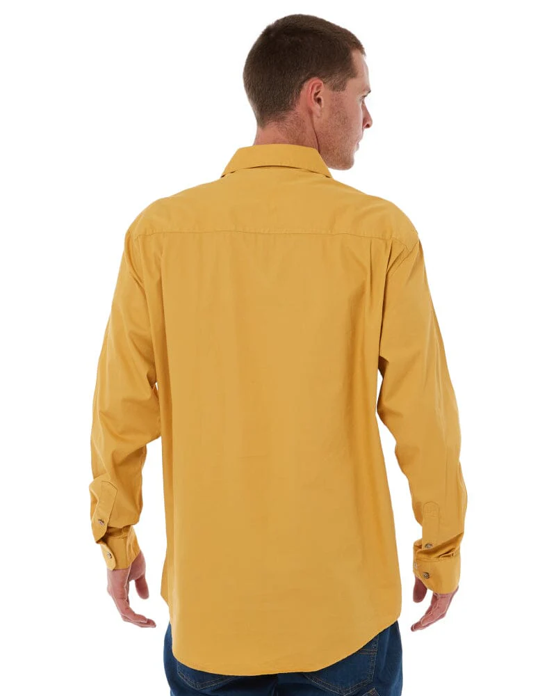Closed Front Cotton Twill Shirt LS - Yellowstone - Image 4