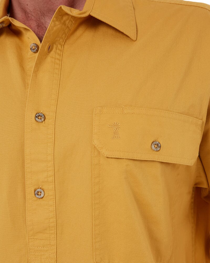 Closed Front Cotton Twill Shirt LS - Yellowstone - Image 5
