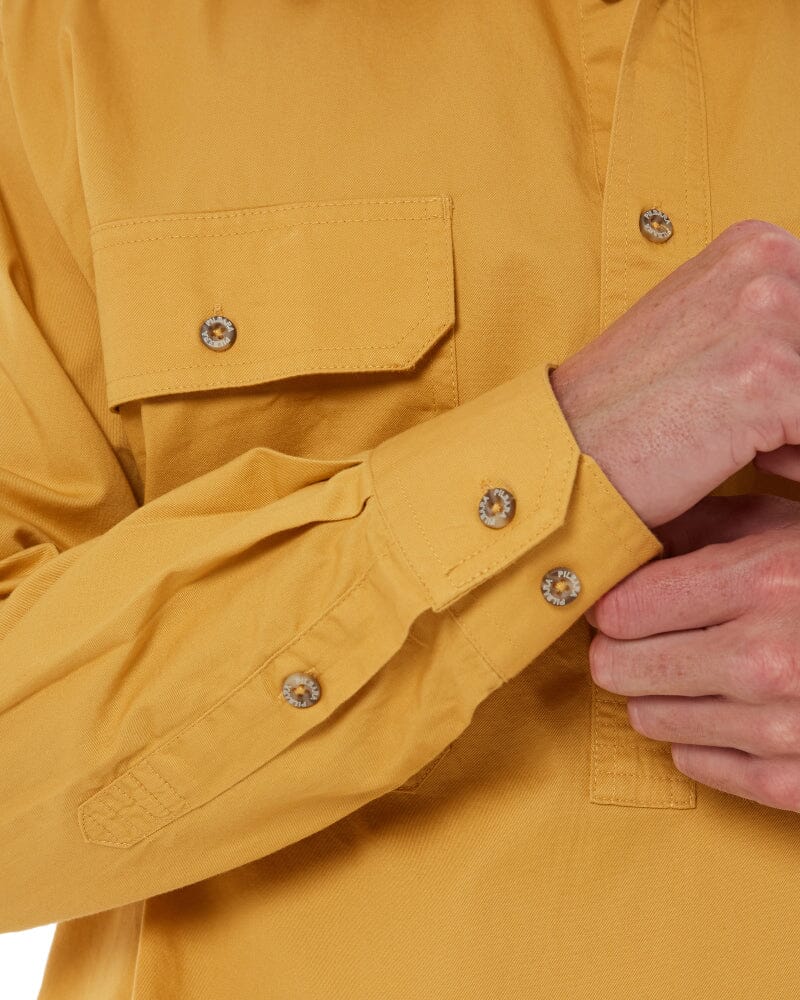Closed Front Cotton Twill Shirt LS - Yellowstone - Image 6