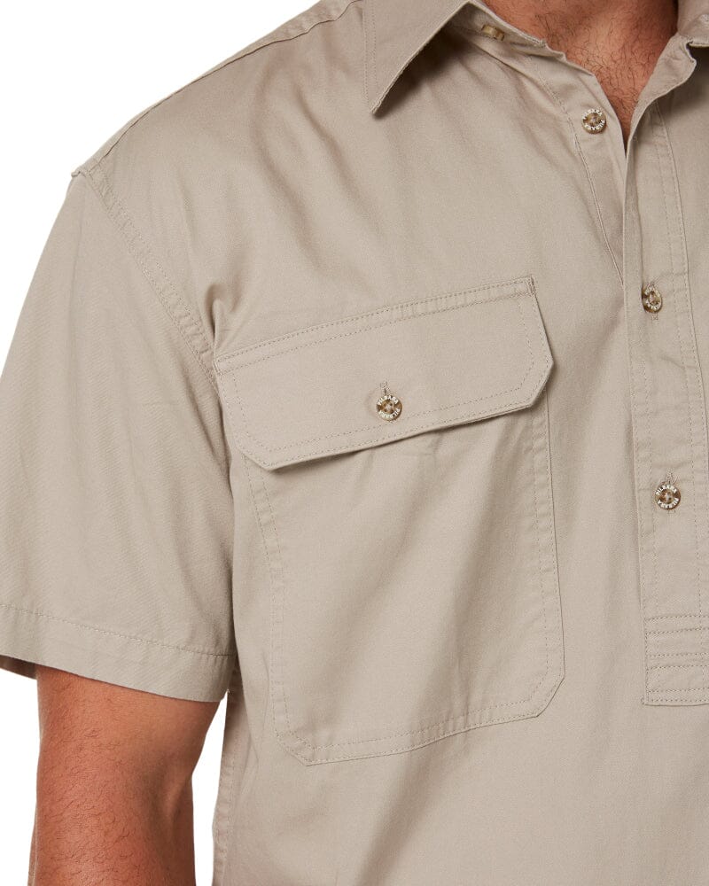 Closed Front SS Shirt - Clay - Image 5