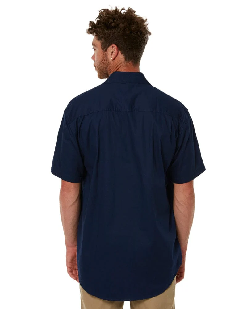 Closed Front SS Shirt - French Navy - Image 4