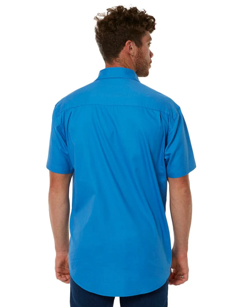 Closed Front SS Shirt - Light Blue - Image 4
