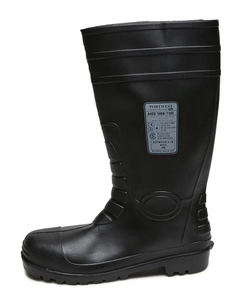 Waterproof Safety S5 Gumboot - Black - Image 2