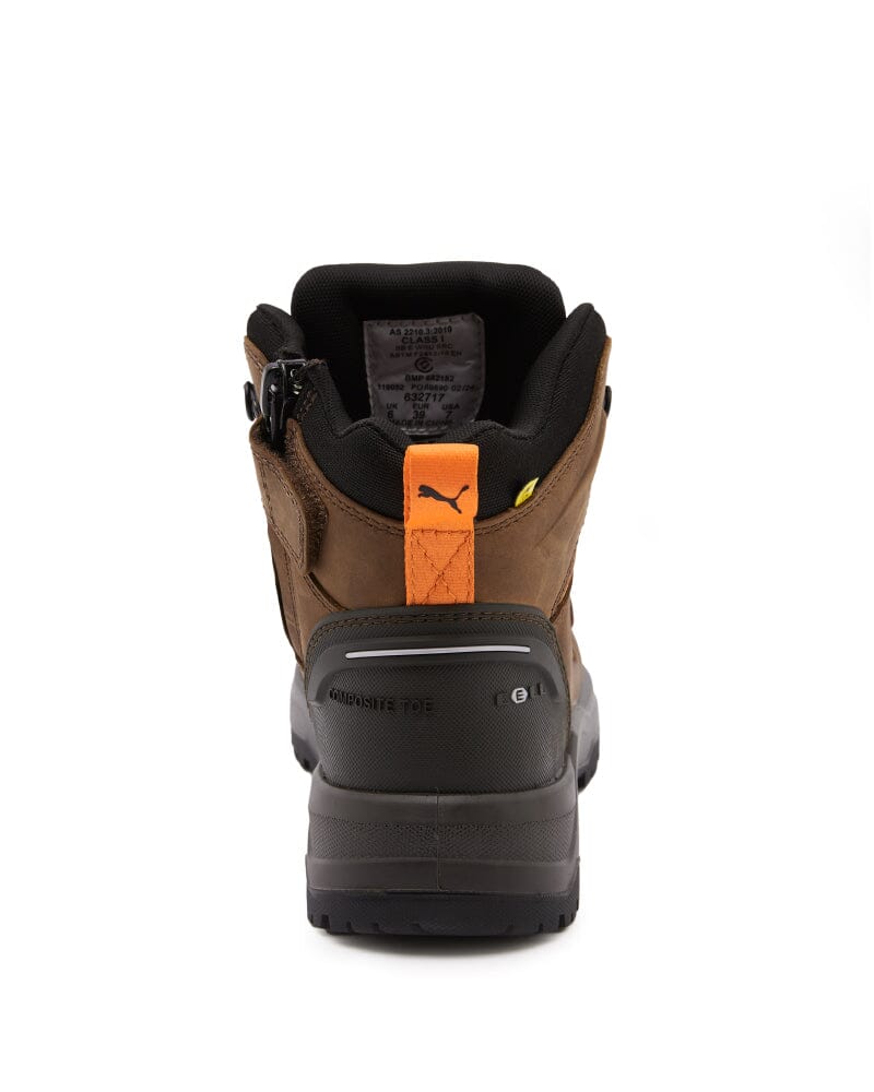 Iron Heavy Duty Mid Cut Safety Boot - Brown - Image 3