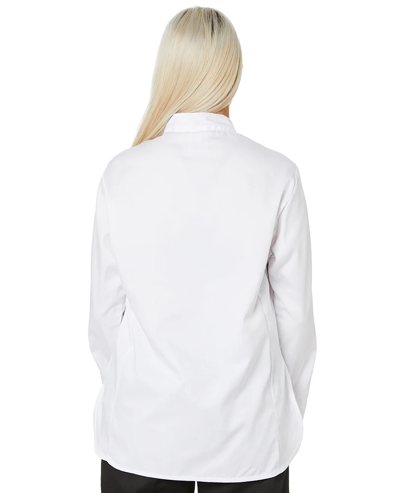 Rachel Ladies Chefs Jacket - White - Image 4