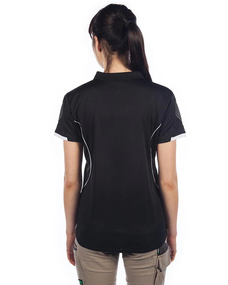Razor Ladies Polo - Black/White - Image 3