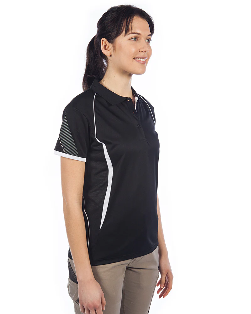 Razor Ladies Polo - Black/White - Image 4