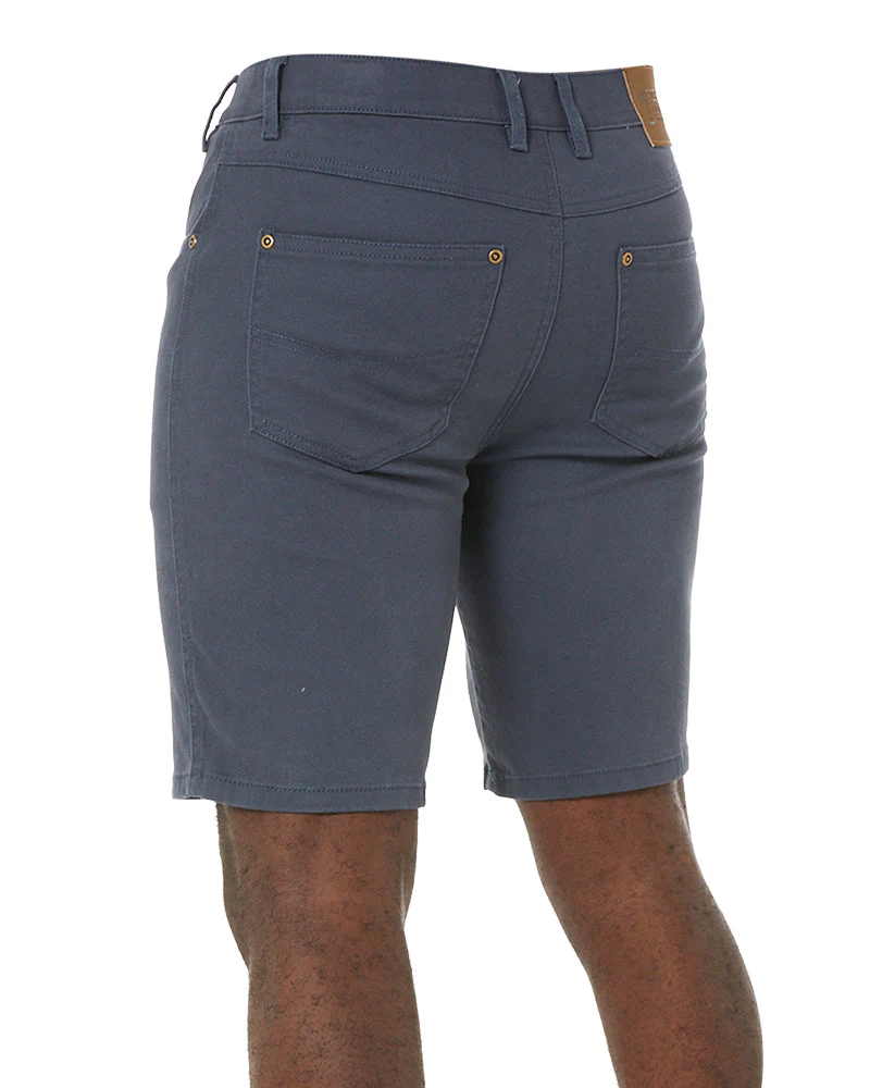 Cotton Stretch Jean Short - Gunmetal Blue - Image 4